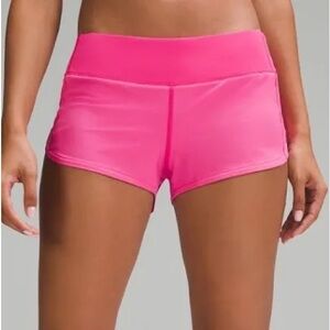 pink lululemon speed ups 2.5” low rise